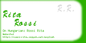 rita rossi business card